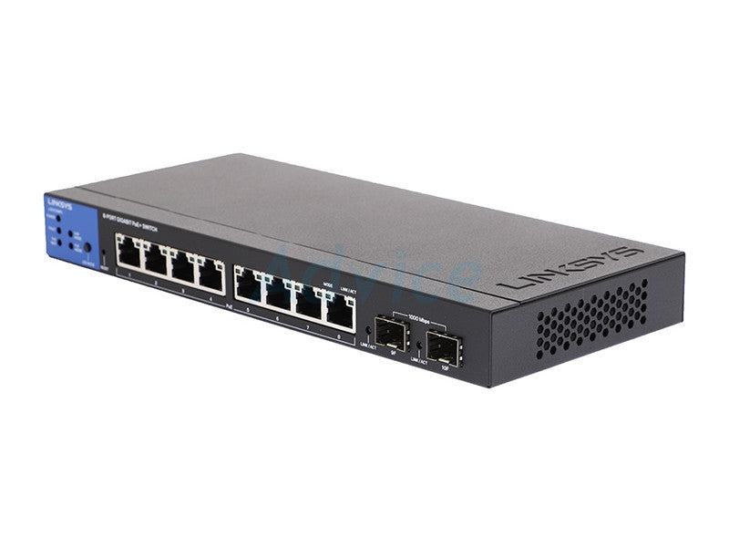 Linksys LGS310MPC 8-port Ge Managed Poe+ Switch 110w + 2 1g Sfp Port