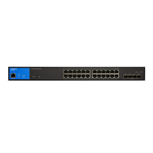 Linksys 24-Port Managed Gigabit PoE + Switch - 3 Layer Supported - Modular - 410W PoE Budget | LGS328MPC