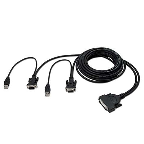 Belkin OmniView Series Dual-Port KVM Cable, 12 feet, USB F1D9401-12