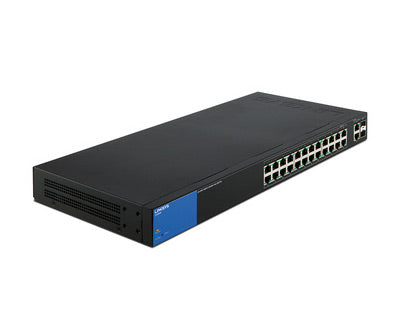 Linksys Business LGS326P 24-Port Gigabit PoE+ (192W) Smart Managed Switch + 2x SFP/RJ45 Combo Ports LGS326P-UK