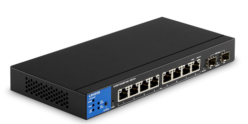 Linksys LGS310MPC 8-port Ge Managed Poe+ Switch 110w + 2 1g Sfp Port